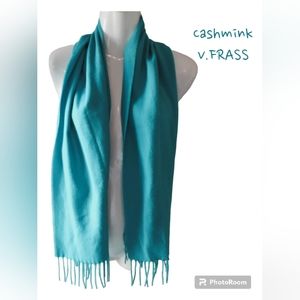 🆓️ FREE WITH ANY PURCHASE Cashmink by V. FRASS |Womens Teal Color Scarf